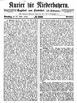 Kurier für Niederbayern Samstag 22. Oktober 1859