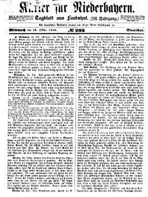 Kurier für Niederbayern Mittwoch 26. Oktober 1859