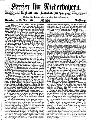 Kurier für Niederbayern Sonntag 30. Oktober 1859