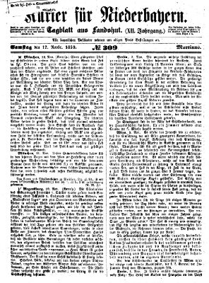 Kurier für Niederbayern Samstag 12. November 1859