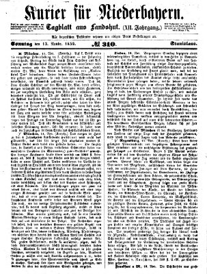 Kurier für Niederbayern Sonntag 13. November 1859