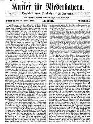 Kurier für Niederbayern Samstag 19. November 1859