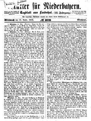 Kurier für Niederbayern Mittwoch 23. November 1859