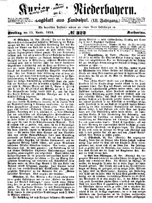 Kurier für Niederbayern Freitag 25. November 1859