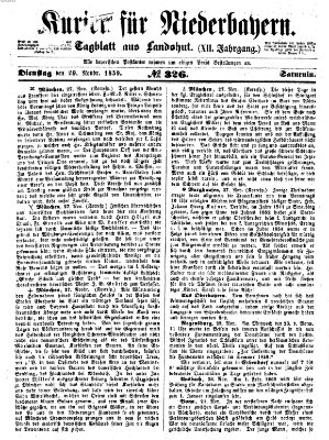 Kurier für Niederbayern Dienstag 29. November 1859