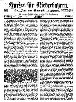 Kurier für Niederbayern Sonntag 11. Dezember 1859