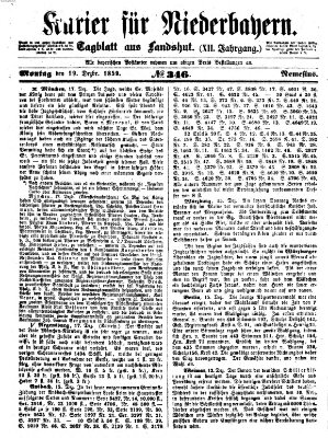 Kurier für Niederbayern Montag 19. Dezember 1859