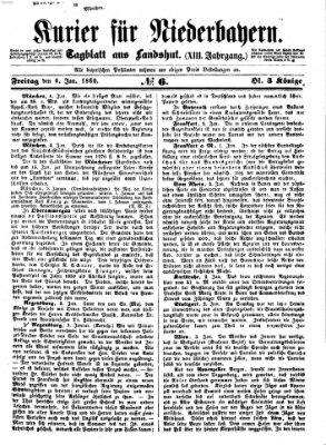 Kurier für Niederbayern Freitag 6. Januar 1860