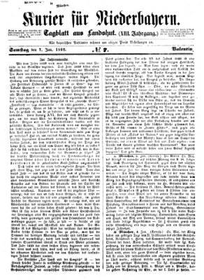 Kurier für Niederbayern Samstag 7. Januar 1860