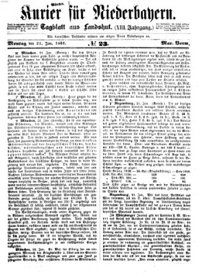 Kurier für Niederbayern Montag 23. Januar 1860