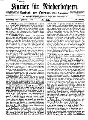 Kurier für Niederbayern Samstag 4. Februar 1860