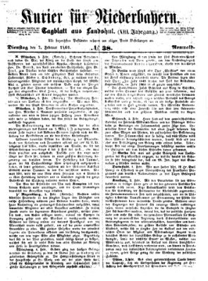 Kurier für Niederbayern Dienstag 7. Februar 1860