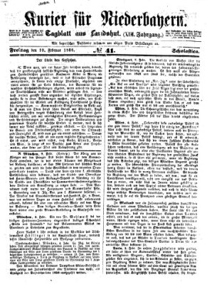 Kurier für Niederbayern Freitag 10. Februar 1860