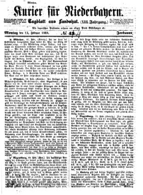 Kurier für Niederbayern Montag 13. Februar 1860