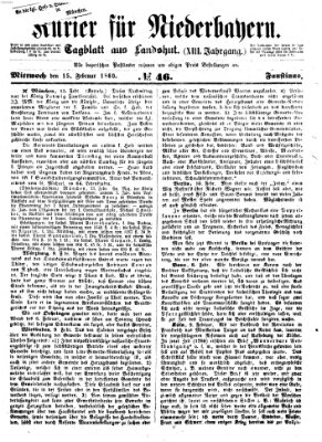 Kurier für Niederbayern Mittwoch 15. Februar 1860