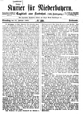 Kurier für Niederbayern Dienstag 21. Februar 1860