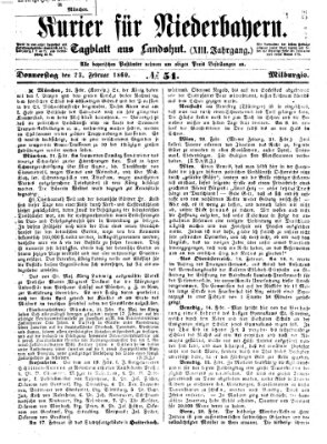 Kurier für Niederbayern Donnerstag 23. Februar 1860