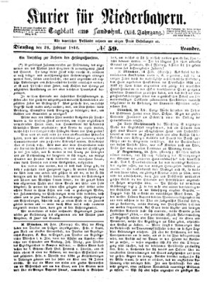 Kurier für Niederbayern Dienstag 28. Februar 1860