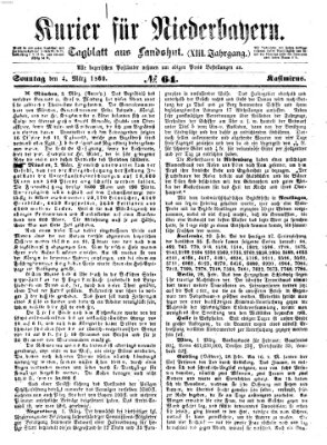 Kurier für Niederbayern Sonntag 4. März 1860