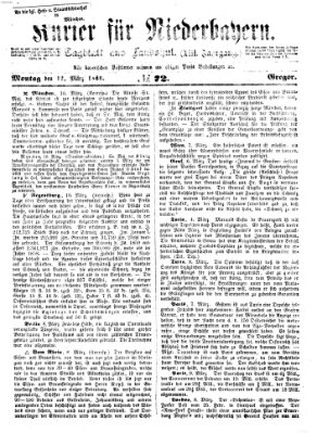 Kurier für Niederbayern Montag 12. März 1860