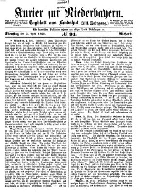 Kurier für Niederbayern Dienstag 3. April 1860