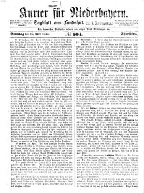 Kurier für Niederbayern Sonntag 15. April 1860