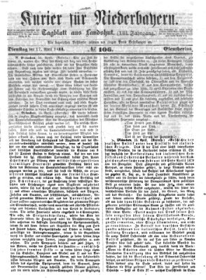 Kurier für Niederbayern Dienstag 17. April 1860