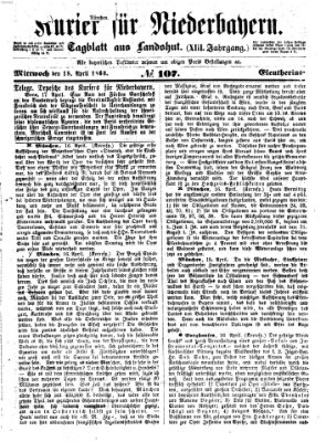 Kurier für Niederbayern Mittwoch 18. April 1860