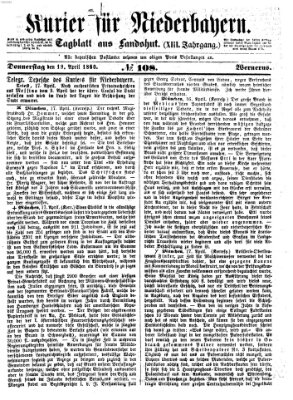 Kurier für Niederbayern Donnerstag 19. April 1860