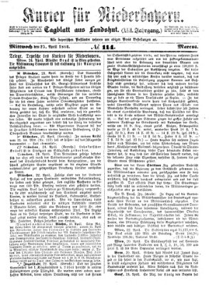 Kurier für Niederbayern Mittwoch 25. April 1860