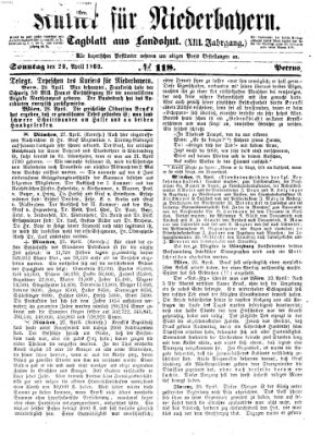 Kurier für Niederbayern Sonntag 29. April 1860