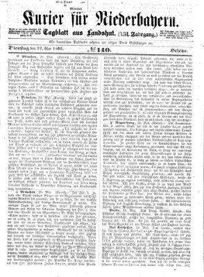 Kurier für Niederbayern Dienstag 22. Mai 1860