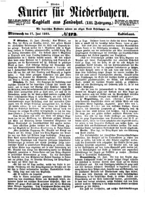 Kurier für Niederbayern Mittwoch 27. Juni 1860