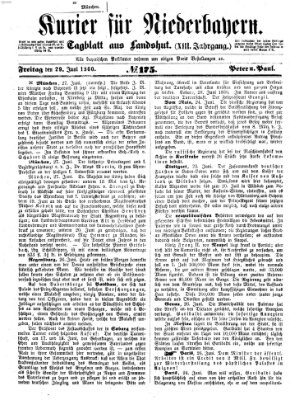 Kurier für Niederbayern Freitag 29. Juni 1860