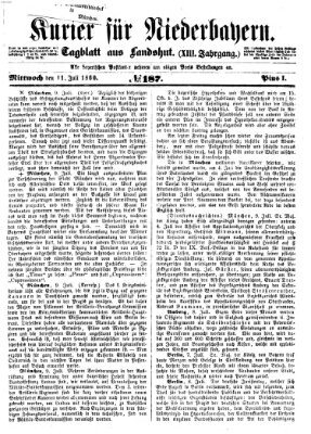 Kurier für Niederbayern Mittwoch 11. Juli 1860