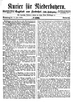 Kurier für Niederbayern Sonntag 15. Juli 1860