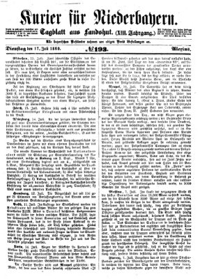 Kurier für Niederbayern Dienstag 17. Juli 1860