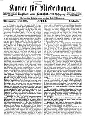 Kurier für Niederbayern Mittwoch 18. Juli 1860