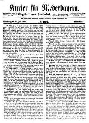 Kurier für Niederbayern Montag 23. Juli 1860