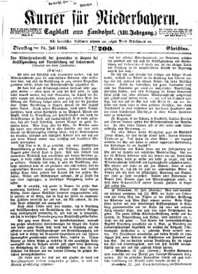 Kurier für Niederbayern Dienstag 24. Juli 1860