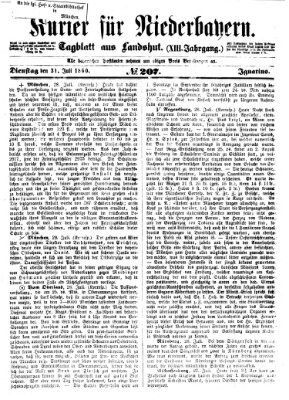 Kurier für Niederbayern Dienstag 31. Juli 1860