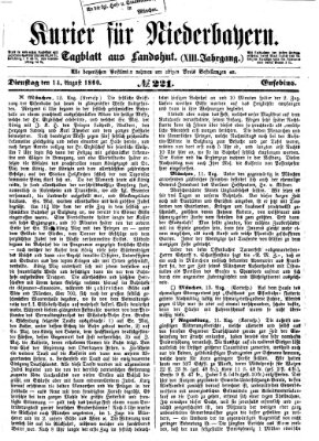 Kurier für Niederbayern Dienstag 14. August 1860