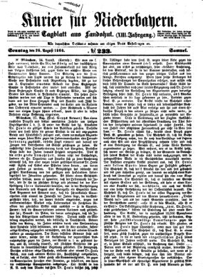 Kurier für Niederbayern Sonntag 26. August 1860