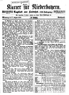 Kurier für Niederbayern Montag 27. August 1860