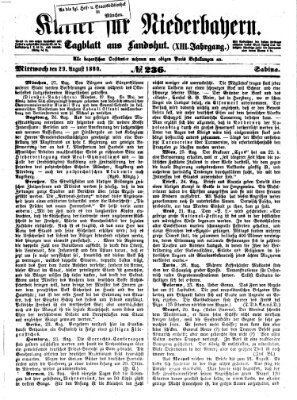 Kurier für Niederbayern Mittwoch 29. August 1860