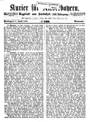 Kurier für Niederbayern Freitag 31. August 1860