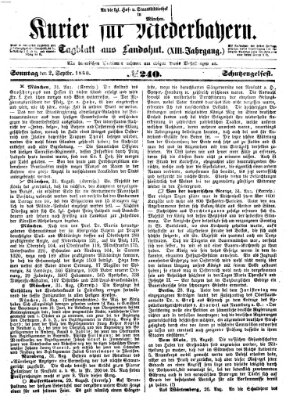 Kurier für Niederbayern Sonntag 2. September 1860