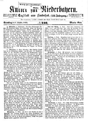 Kurier für Niederbayern Samstag 8. September 1860