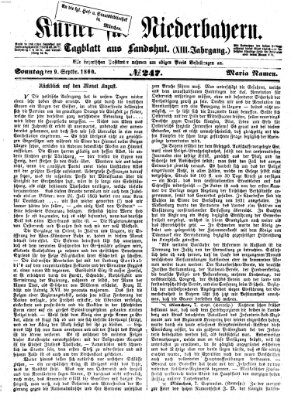 Kurier für Niederbayern Sonntag 9. September 1860