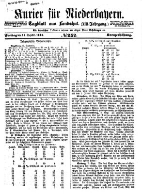 Kurier für Niederbayern Freitag 14. September 1860